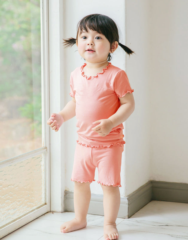 Essentials Viscose Short Sleeve Shirring Set