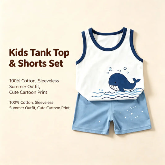 TomatoMaster Brushed Cotton Vest & Shorts Summer Set, wholesale