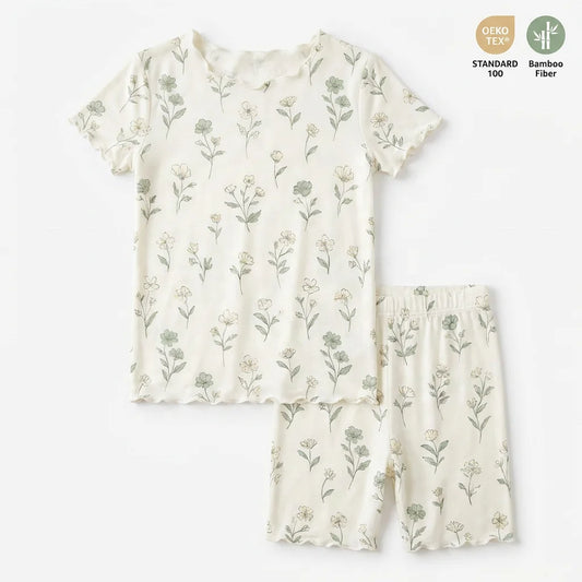 TomatoMaster Custom Print Bamboo Girls Leisure Set, wholesale