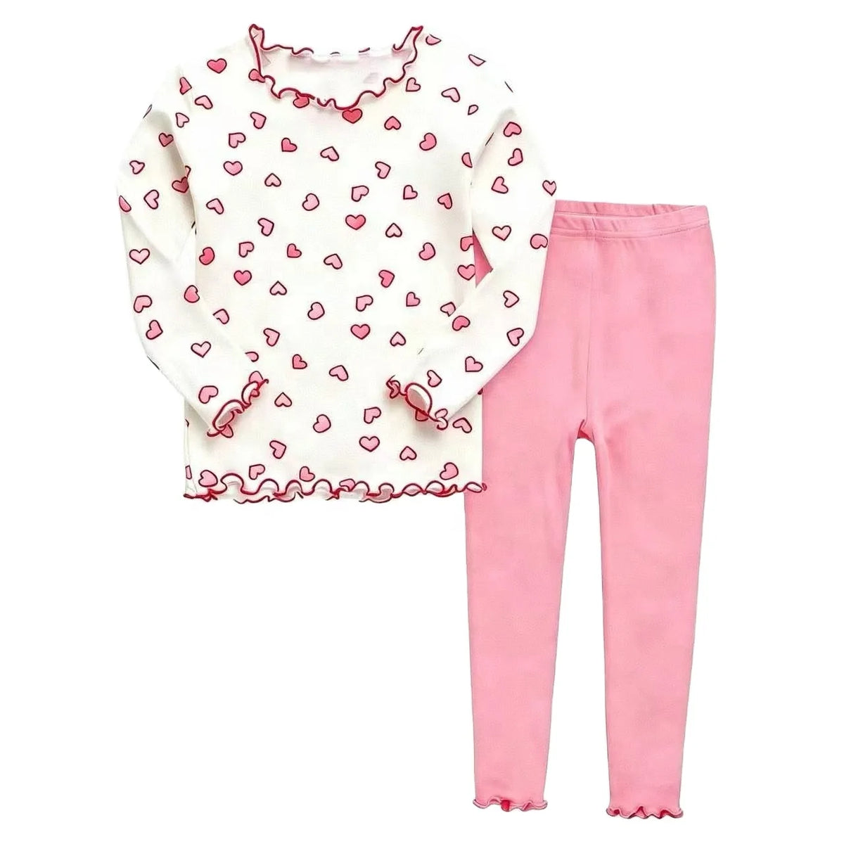 TomatoMaster Printed Bamboo Girls Long Sleeve 2-Piece Set, wholesale