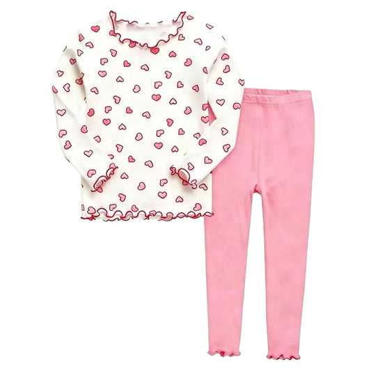 TomatoMaster Printed Bamboo Girls Long Sleeve 2-Piece Set, wholesale