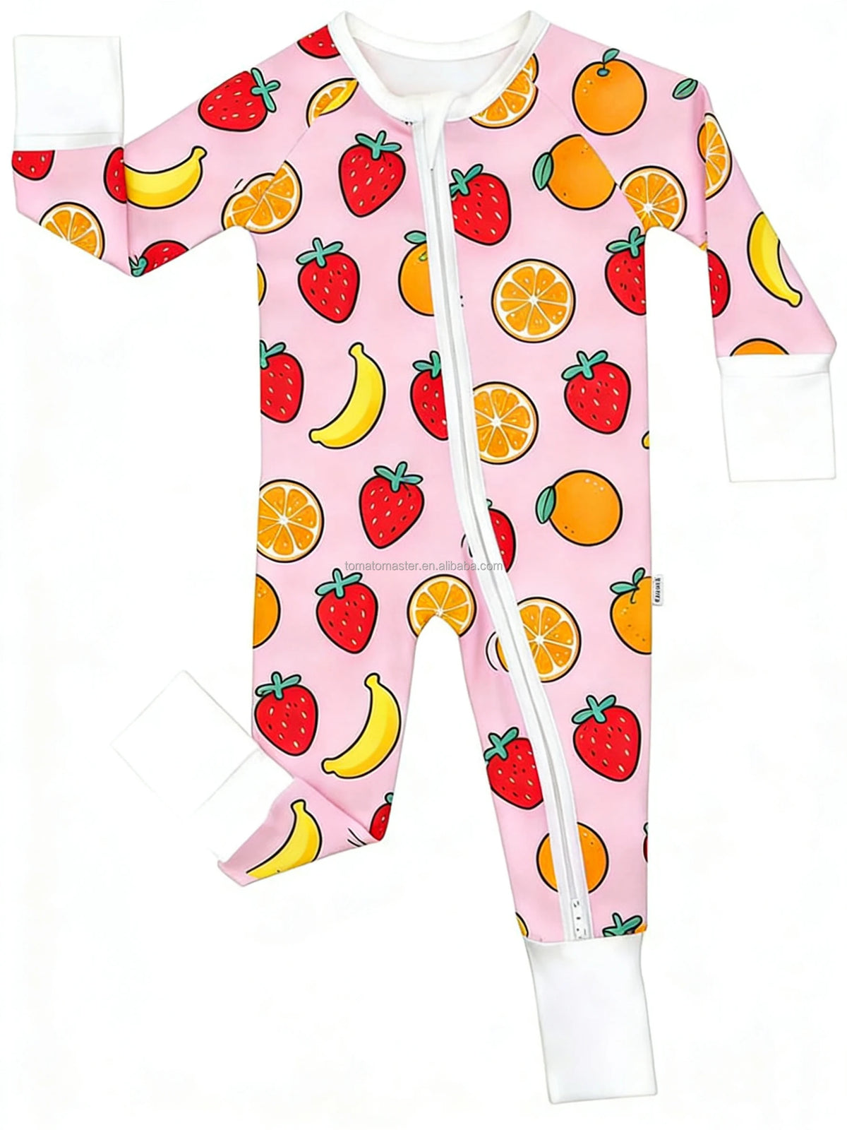 TomatoMaster Cotton Two-Way Zip Baby Onesie, wholesale