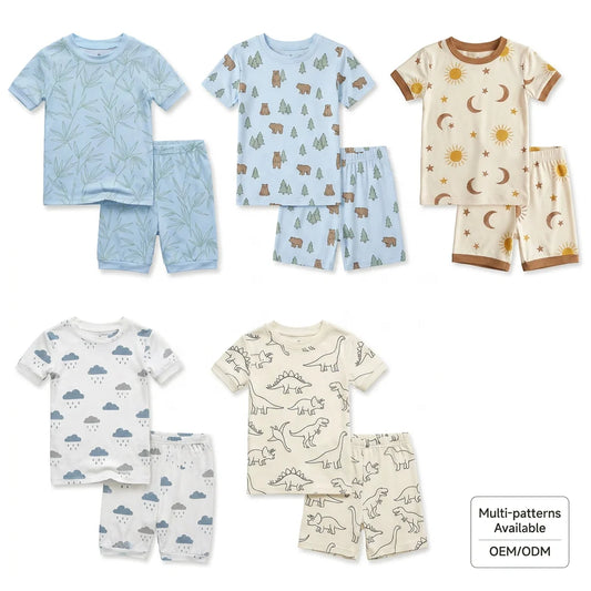TomatoMaster Truck Print Cotton Short Sleeve Summer Set, wholesale
